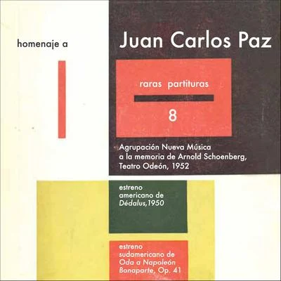 Raras Partituras 8 - Homenaje a Juan Carlos Paz 專輯 Arnold SCHOENBERG