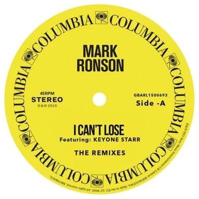 Mark RonsonBruno MarsPhilip LawrenceJeff Bhasker I Cant Lose (Remixes)