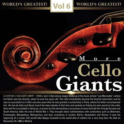 More Cello Giants, Vol. 6 專輯 Gunter Kehr/Jonel Perlea/Karl-Heinz Bottner/Bamberg Symphony Orchestra/Klaus-Peter Hahn