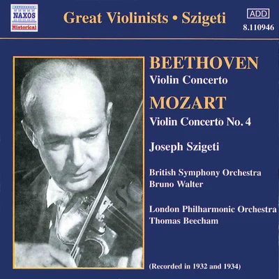 BEETHOVENMOZART: Violin Concertos (Szigeti) (1932, 1934) 專輯 Joseph Szigeti