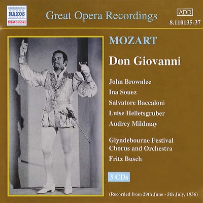 MOZART: Don Giovanni (Glyndebourne) (1936) 專輯 Fritz Busch