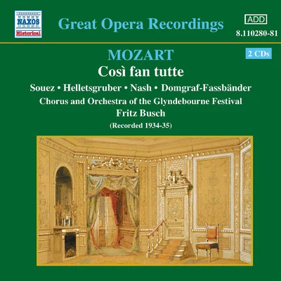 MOZART: Cosi fan tutte (Glyndebourne) (1935) 專輯 Fritz Busch