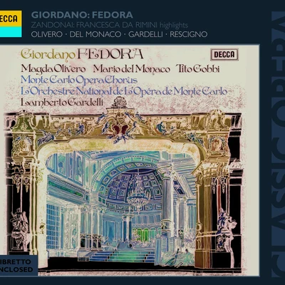 Giordano: Fedora 专辑 Magda Olivero/Franco Ghione/Francesco Merl/Gino Del Signore/Giuseppe Bravura