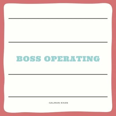 Boss Operating 專輯 Salman Khan