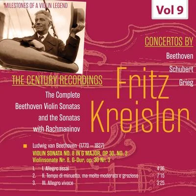 Milestones of a Violin Legend: Fritz Kreisler, Vol. 9 專輯 Fritz Kreisler/Joseph Haydn/Edvard Grieg/Maurice Ravel/Johann Strauss II