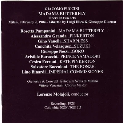 Puccini: Madama Butterfly 專輯 Ena Surinach/Rosetta Pampanini/Maria Zamboni/Ida Mannarini/Aurora Rettore