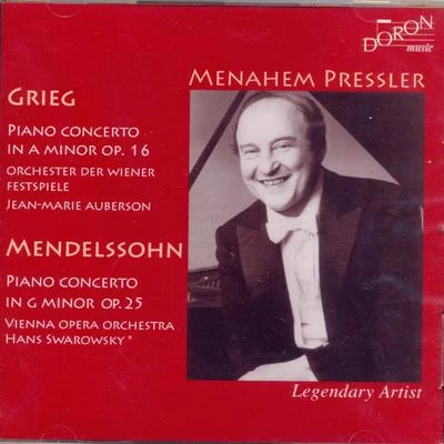 Menahem Pressler: Grieg & Mendelssohn 专辑 Orchester der Wiener Festspiele