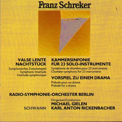 Schreker: Kammersinfonie - Vorspiel - Nachtstück 專輯 Radio-Symphonie-Orchester Berlin/Ferenc Fricsay