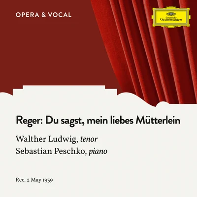 Reger: Du sagst, mein liebes Mütterlein 專輯 Walther Ludwig/Michael Raucheisen