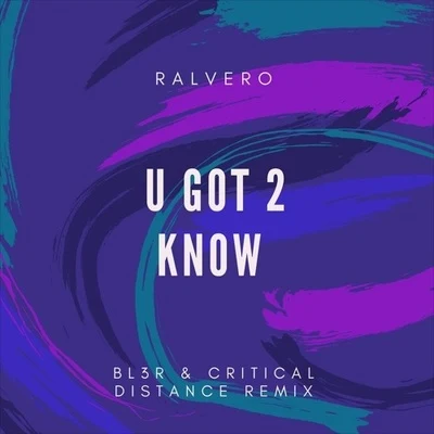 U Got 2 Know (BL3R & Critical Distance Remix) 专辑 Wasback/BL3R