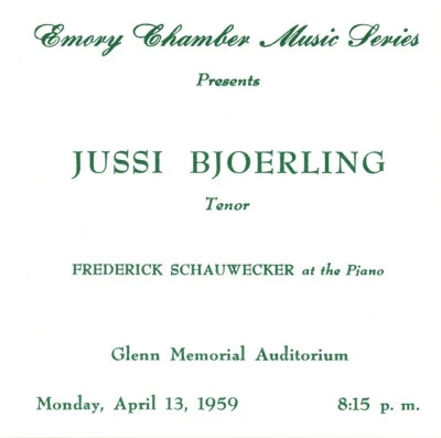 Bjorling, Jussin: The Atlanta Recital (1959) 專輯 George Friedrich Handel/Jussi Björling