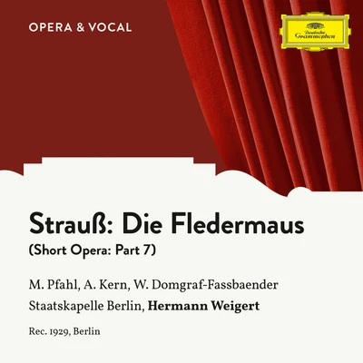 Strauss: Die Fledermaus: Part 7 專輯 Willi Domgraf-Fassbaender