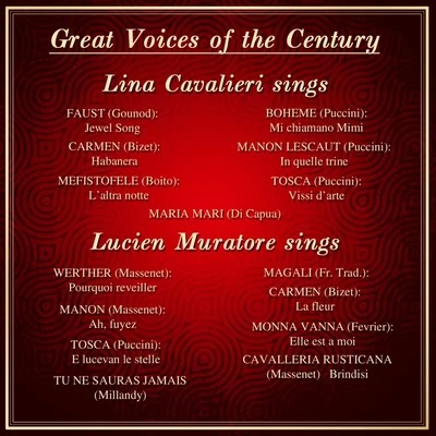 Great Voices Of The Century 專輯 Vanni-Marcoux/Fernand Ansseau/Lucien Muratore